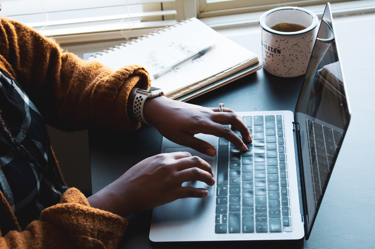 Freelancer working remote to signify Hybrid Tech Teams